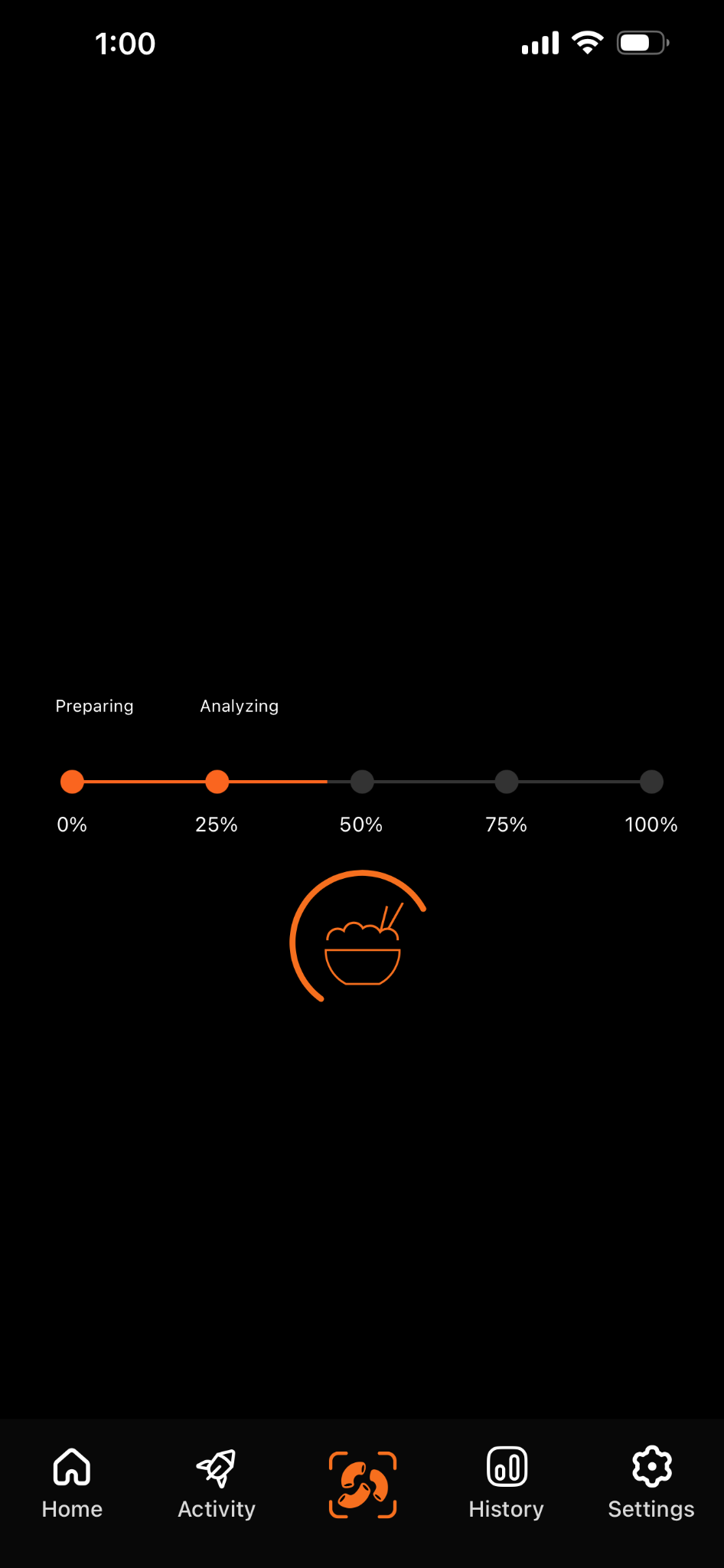 Macro iQ analyzing a meal after you take a photo